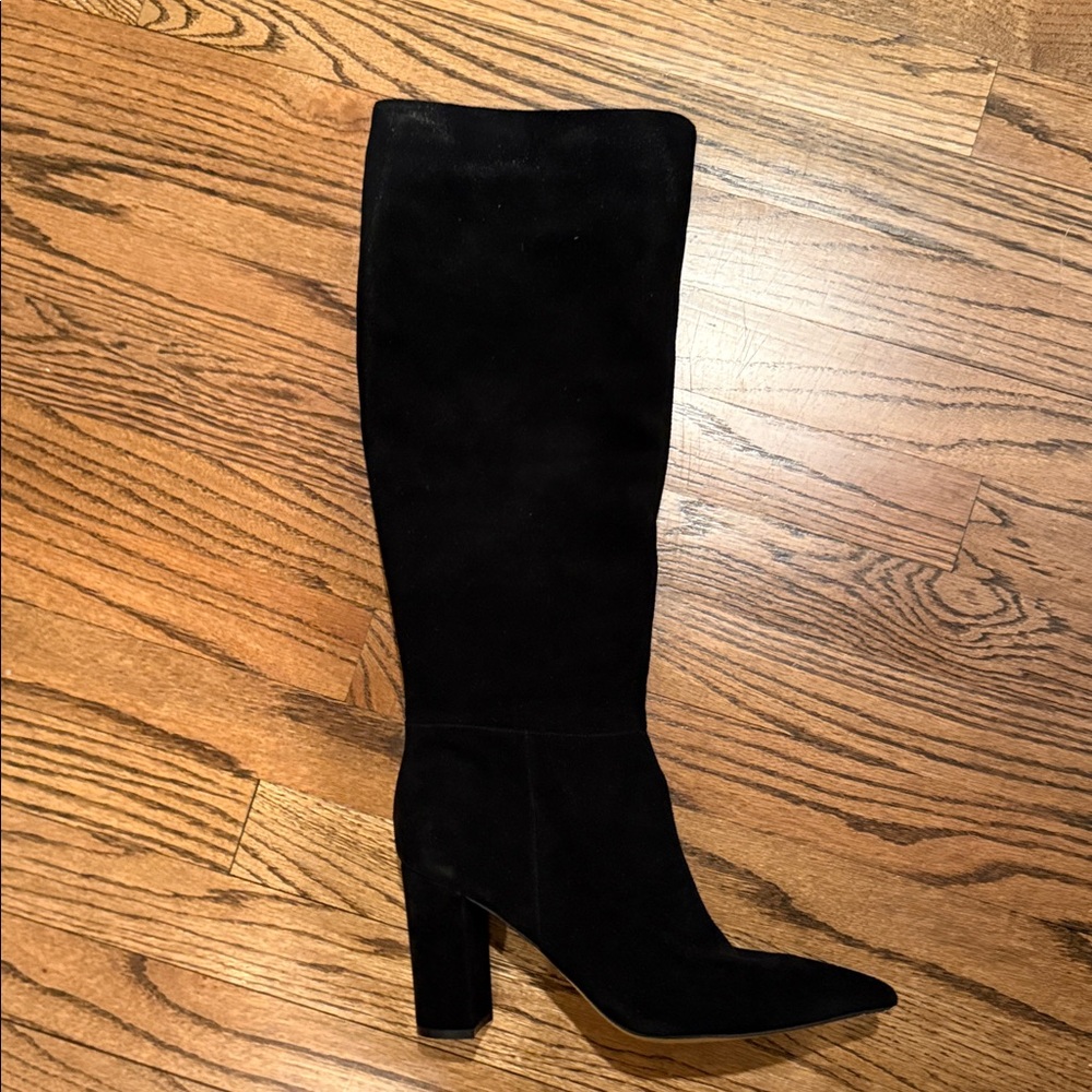 Marc Fisher Black Suede Heeled Boots